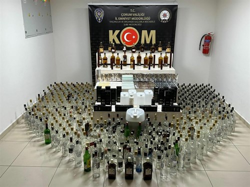 KOM ŞUBEDEN KAÇAK ALKOL OPERASYONU